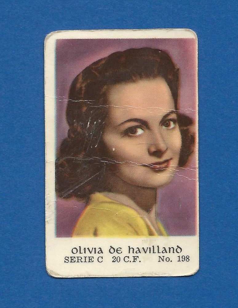 1953 Dutch Gum Serie C Olivia de Havilland Card #198 Vintage Collectible