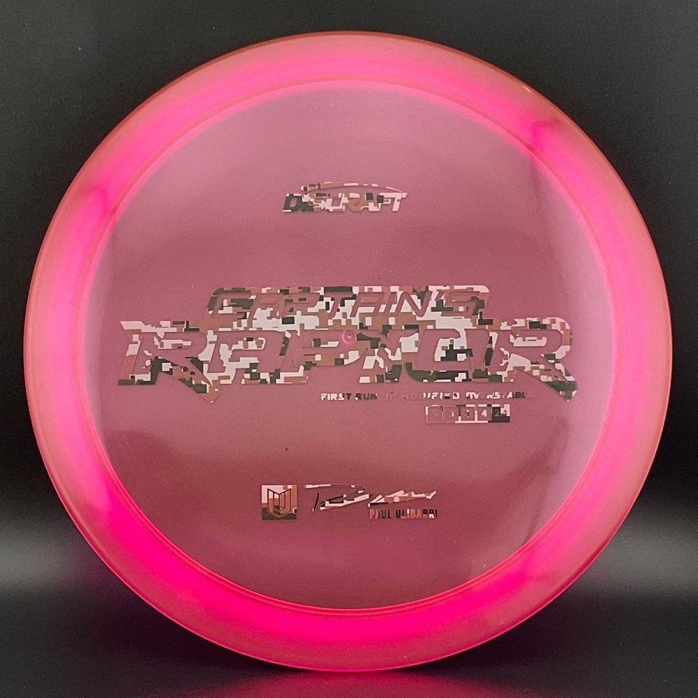 Discraft Captain's Raptor - First Run - Paul Ulibarri Sig Series - Hot Pink