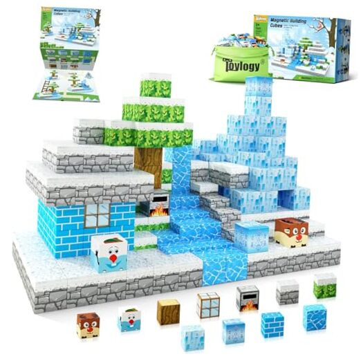 Magnetic Blocks Frozen Edition for Girls Ages 3 4 5 Build Your Magnet World