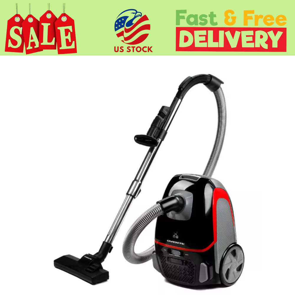 OVENTE 3-Stage Filtration Canister Vacuum Hepa Filter, Energy-Saving -1400-Watt