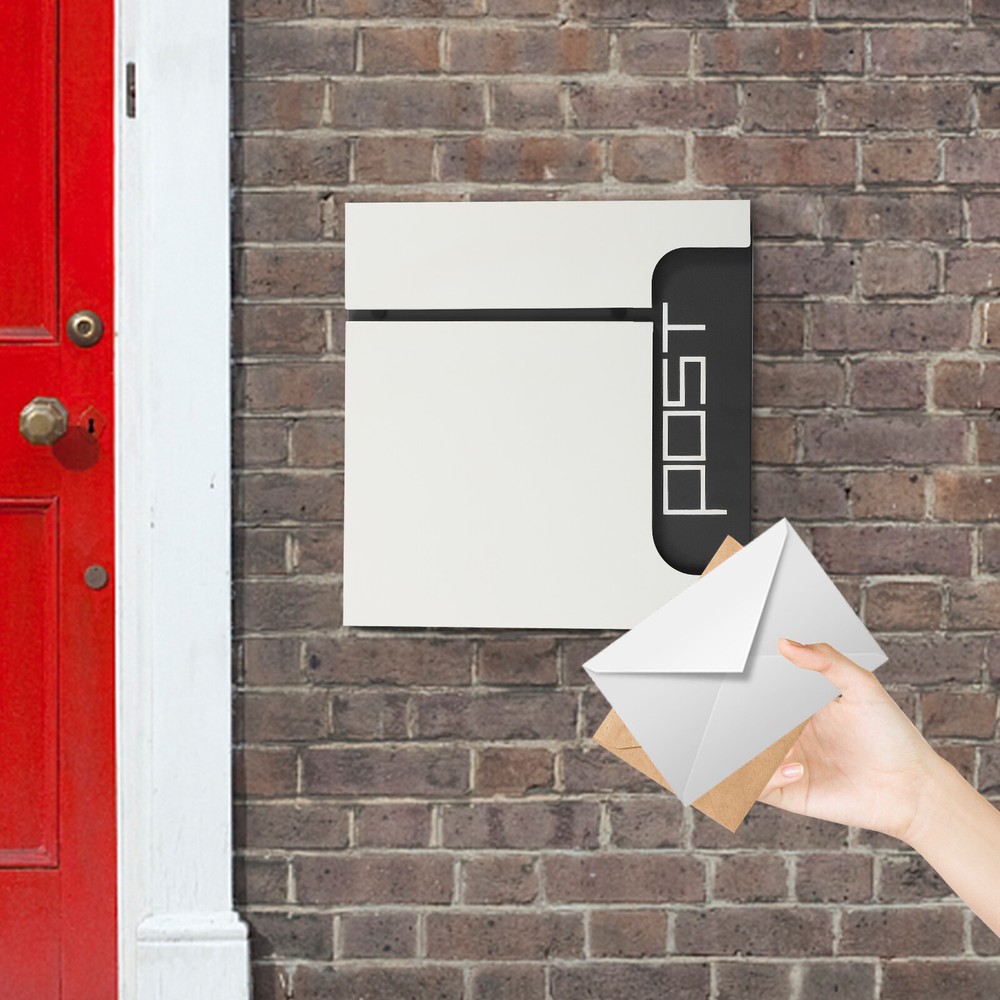 Outdoor Wall Mount Lockable Letters Mailbox Stainless Steel Mail Letter Post Box