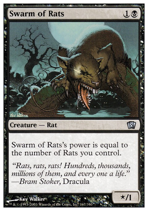 1x Swarm of Rats Moderate Play MTG Magic - Kid Icarus -