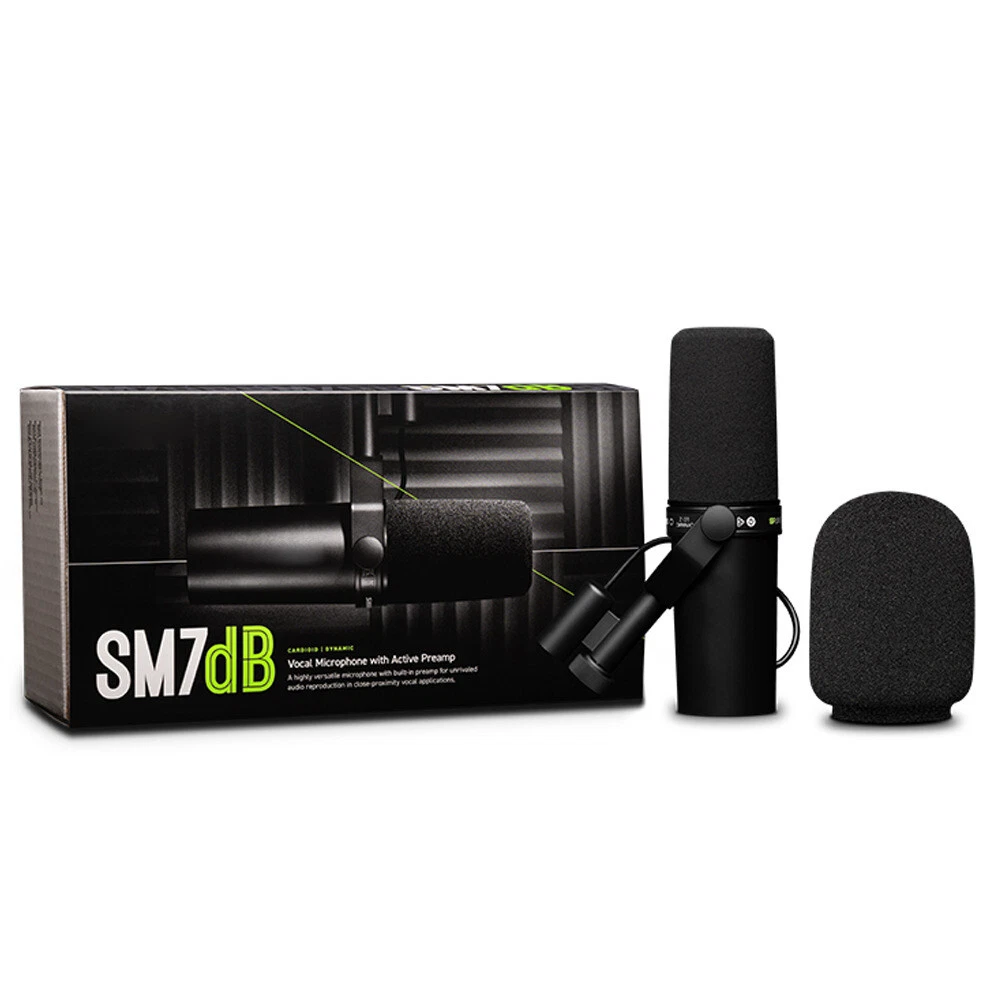 New Shure SM7dB Dynamic Microphone Built In Preamp Streaming Podcast Recording