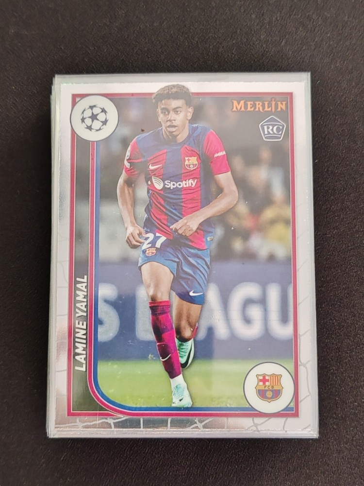2023-24 Topps Merlin Lamine Yamal RC Base Rookie #27 - FC Barcelona (22)