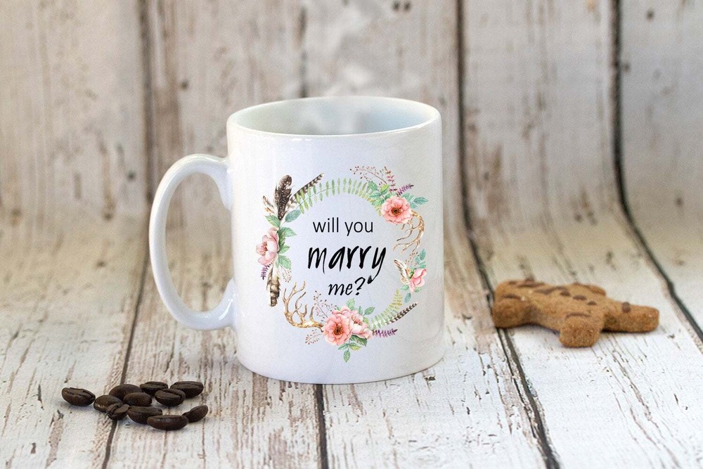 Proposal Wedding Mug Will You Marry Me Coffee Tea Personalized Mug Surprise