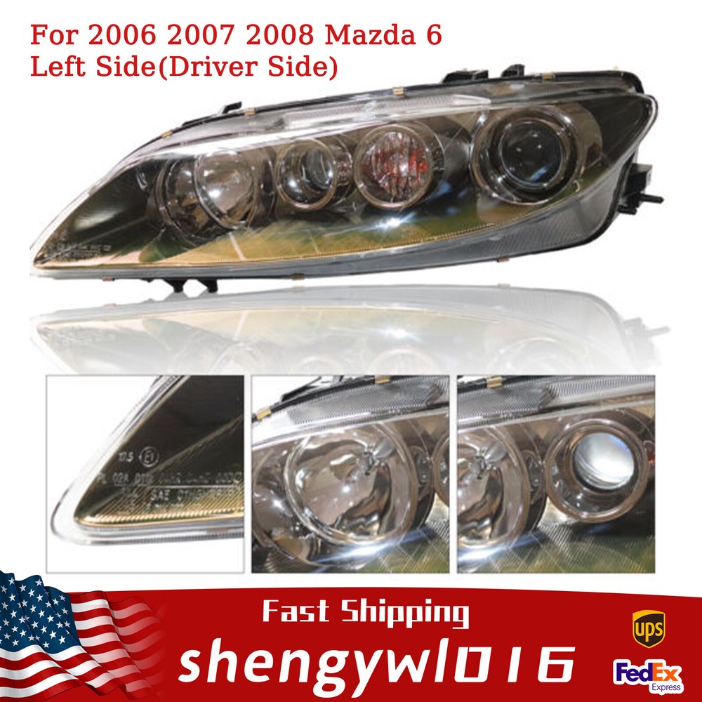 2006-2008 Mazda 6 Left Driver Side Halogen Headlight Replacement