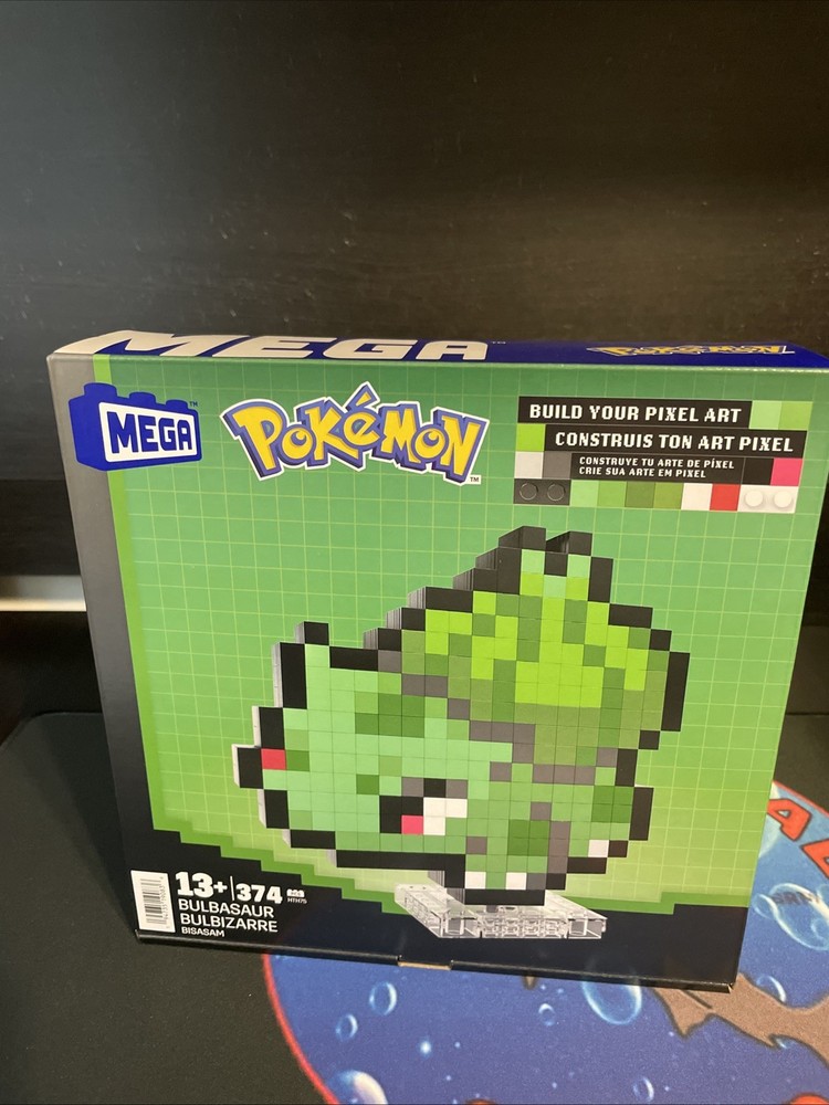 MEGA Pokemon Bulbasaur Pixel Art Building Kit - 374 pcs - NIB Sealed