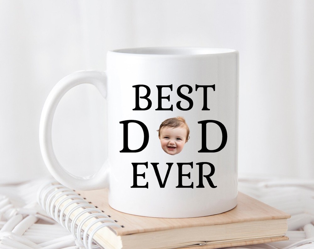 Best Dad Ever With Kid's Picture New Dad Father's Day Gift Gift For Step Dad