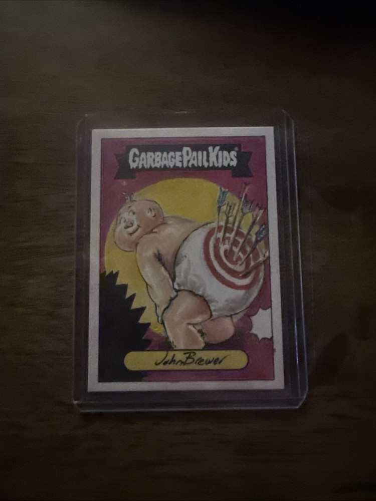 2020 Topps Garbage Pail Kids On The Mark / Bull’s IRA #255 Sketch By John Brewer