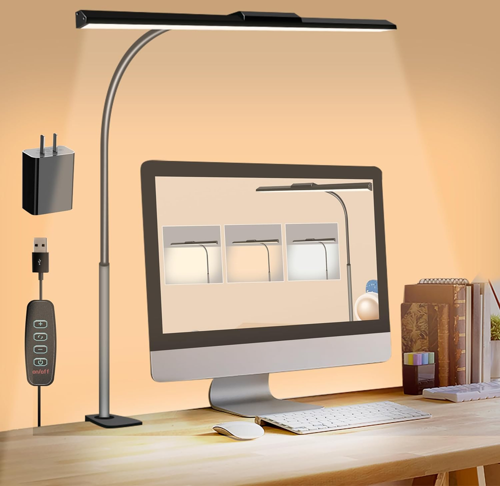 Desk Lamps for Home Office Eye-Caring Architect Desk Lamp with Clamp 3 Colors Di