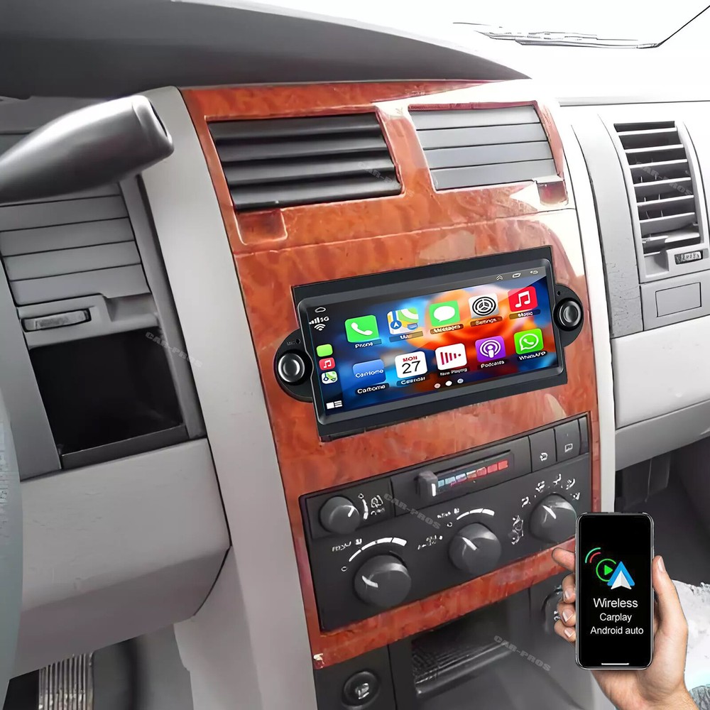 Android 13 Apple Carplay Car Stereo Radio GPS Nav BT For 2005-2007 Dodge Durango