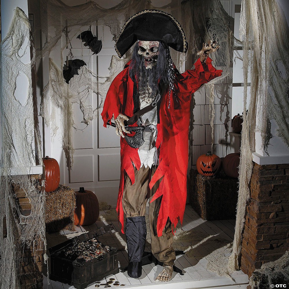 6ft Animated Pirate Prop for Halloween and Decor