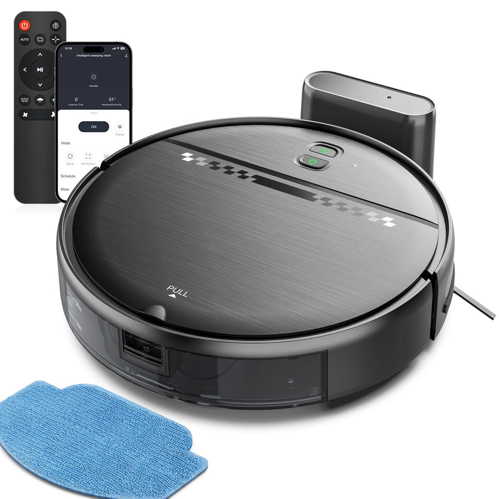 Robot Vacuum Cleaner & Mop Combo with App Wifi and Remote Control Robotic Vacuum