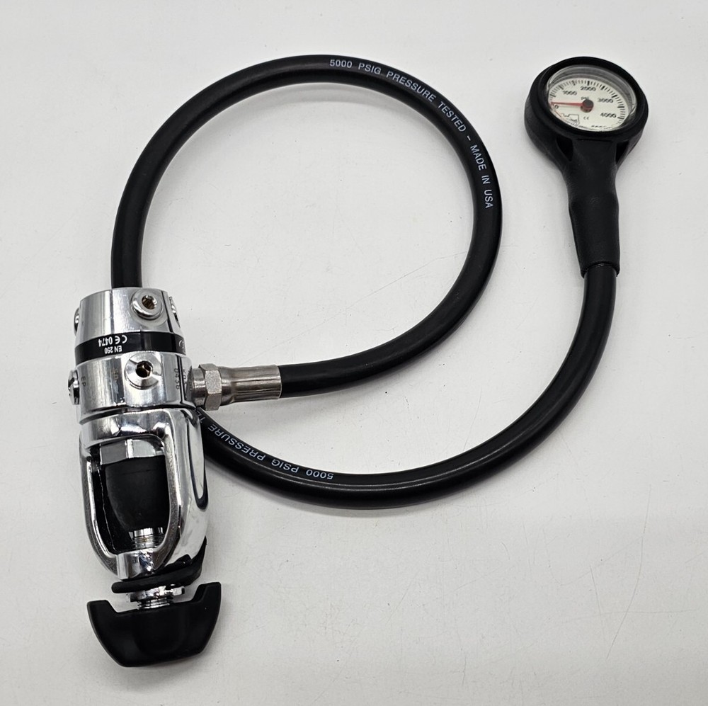 Tusa 1st Stage Scuba Diving Regulator w/ Highland Gauge Pre-owned Free Shipping