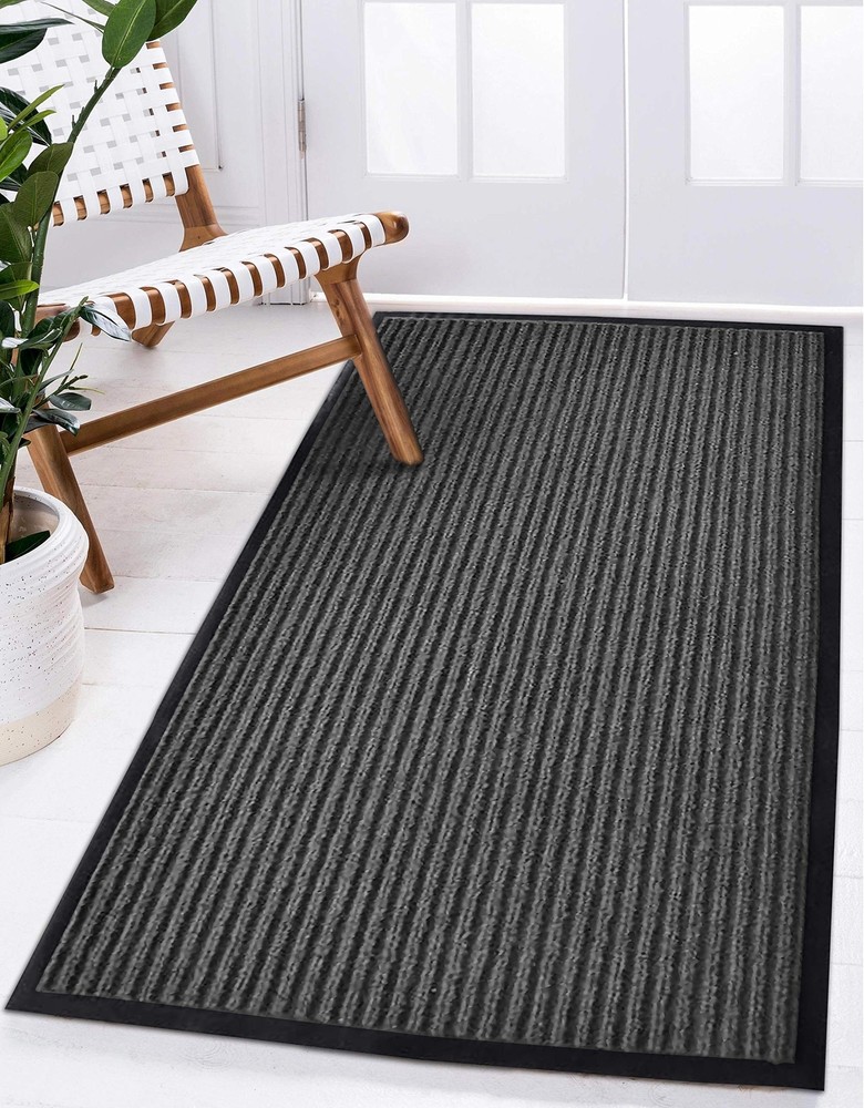 LuxUrux® Durable Rubber 3'x5' Commercial Door Mat - Heavy Duty, Indoor/Outd