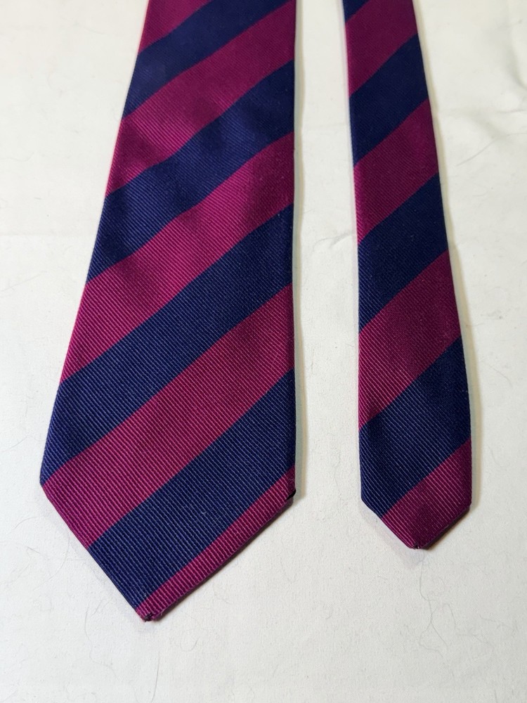 Turnbull Asser made In England, 3 Inch Wide, Blue And Red Stripes
