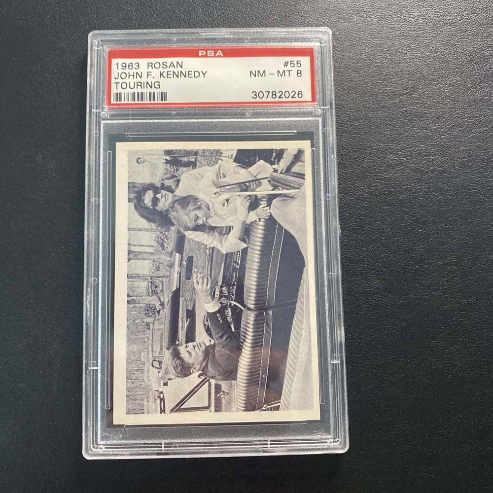 1963 Rosan John F Kennedy Card # 55 Touring PSA 8 President JFK Jackie & Family
