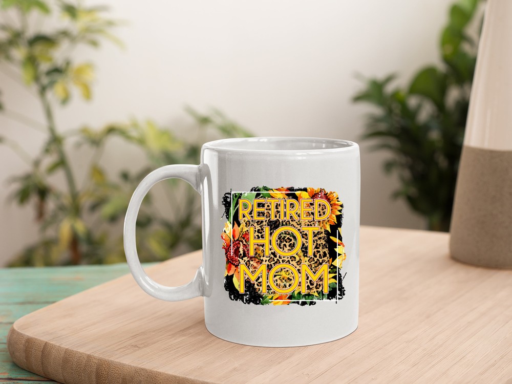 Retired Hot Mom Leopard Print Mug Perfect Mother's Day Gift