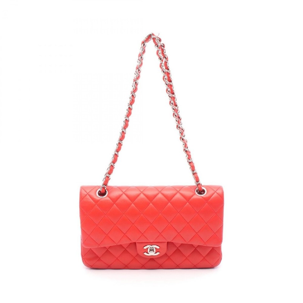 Chanel Matelasse Lambskin Shoulder Bag 578370 Black Quilted CC Logo