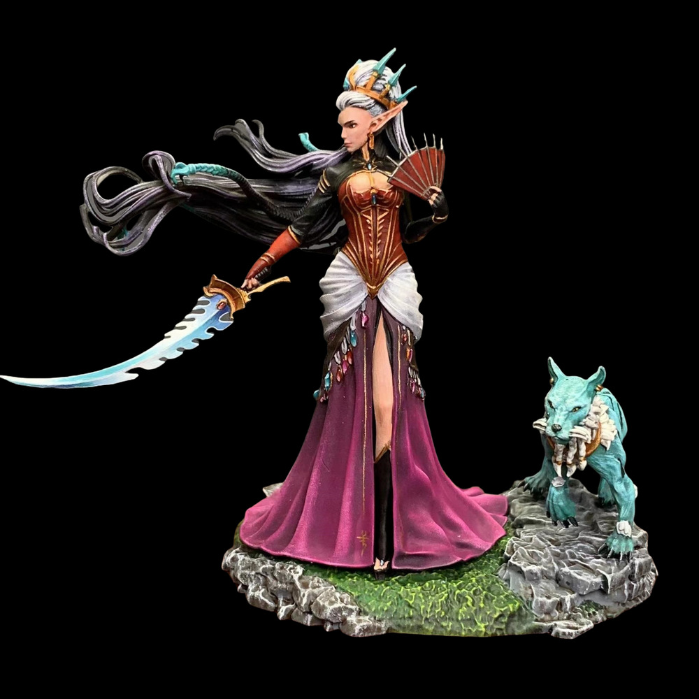 Yvraine 7cm Resin Xenos Armies Craftworlos Warhammer 40 K Pro Painted Army model