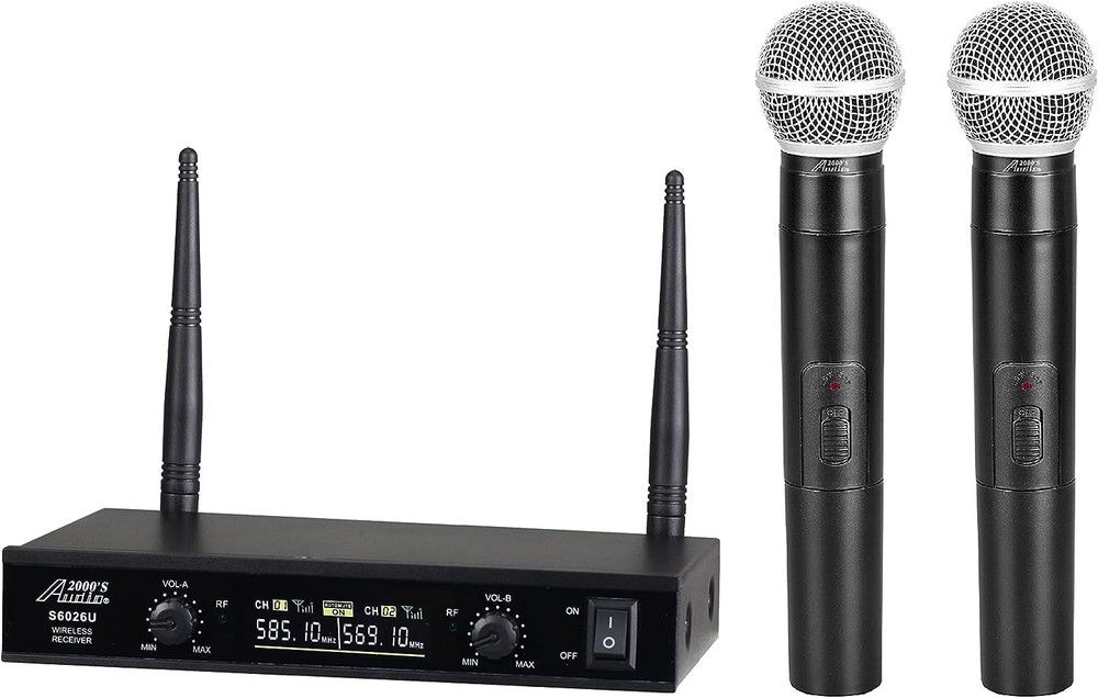 Audio2000 S6026 Dual Wireless Handheld Microphone System