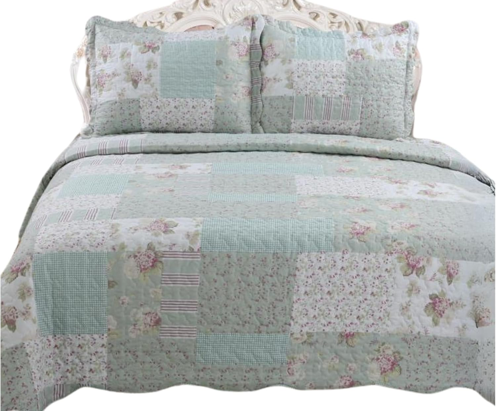 Set, Cotton Rich, Prewashed, Preshrunk; as Bedspread, Bedcover, Coverlet, Bed Th