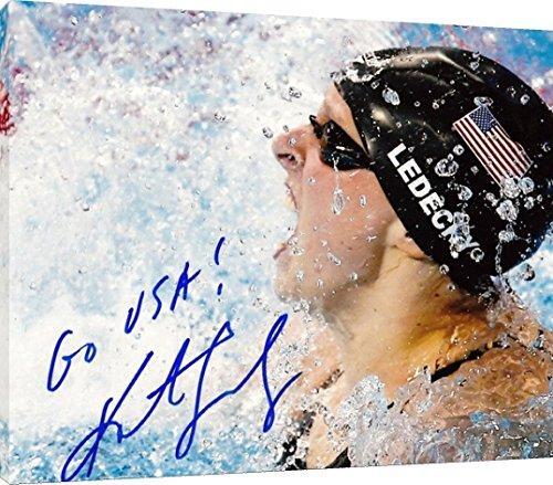 Photoboard Wall Art: Katie Ledecky Autograph Print - US Olympic Swimming Great