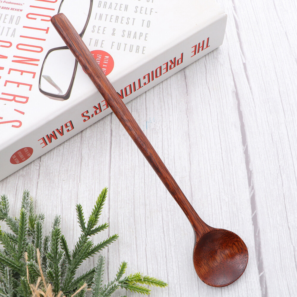 Korean Soup Spoon Wood Spoons for Cooking Cocktail Long Mixing