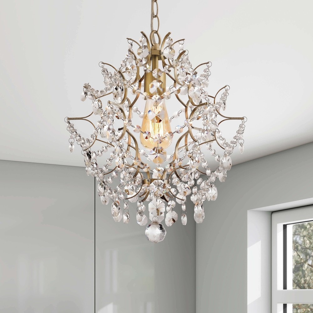 Dalia Brushed Silver-ish Champagne Single Light Mini