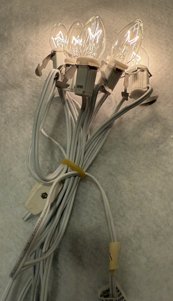 5-Socket C7 Light Cord with On/Off Switch for Dept 56 Lemax Christmas Villages