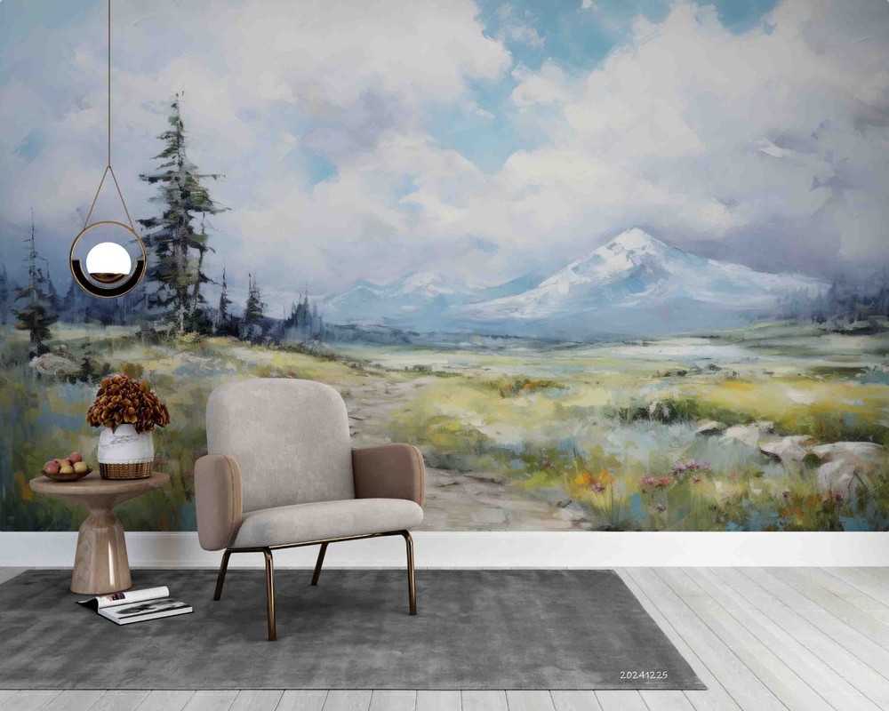 3D Sky Fields Landscape Oil Painting Wall Murals Wallpaper Murals Wall Sticker 7