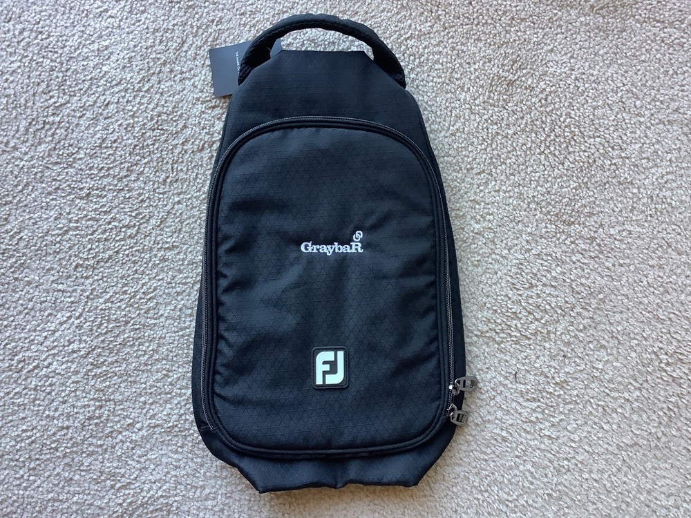 FJ Footjoy New Nylon Black Golf Shoes Vented Padded Bag