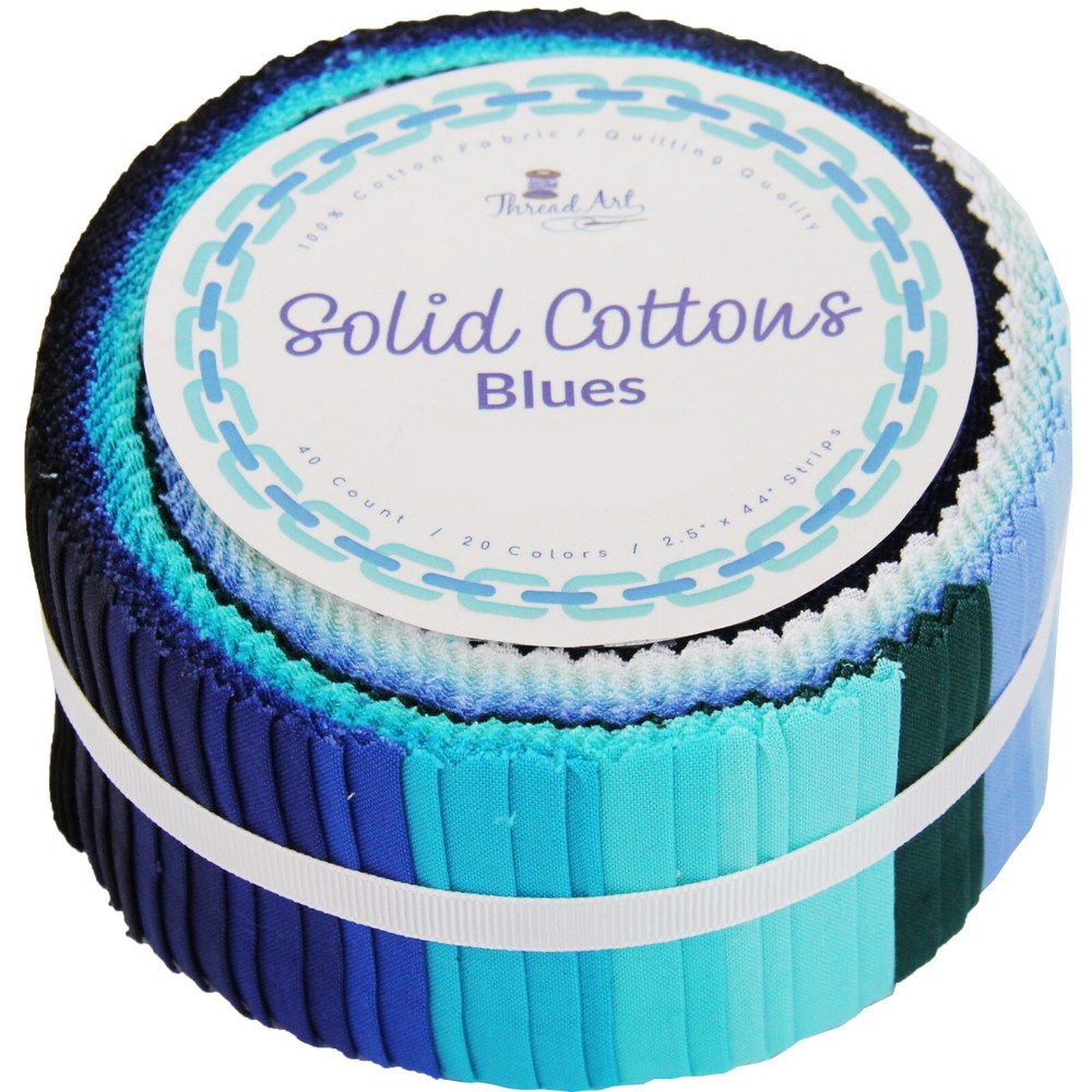 ThreadArt Jelly Roll Fabric for Quilting and Sewing with 40 Precut Strips