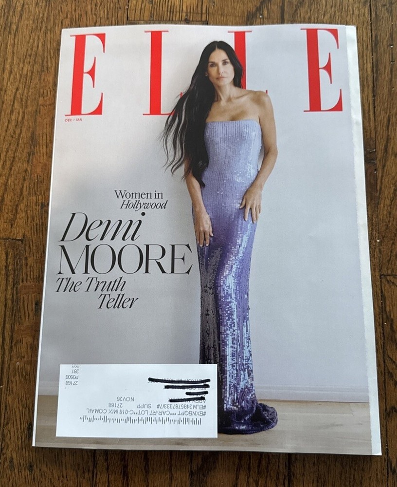 Elle Magazine December 2024/January 2025 Issue Demi Moore The Truth Teller