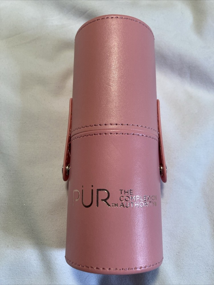 PUR The Complexion Authority Pink Travel Brush Set with 12 Brushes and Case