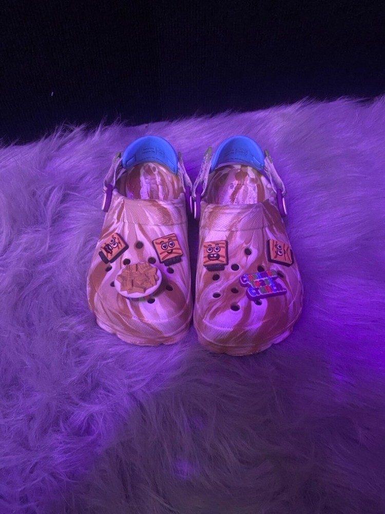 Cinnamon toast Crocs Clogs Shoes Size C12 White Browns