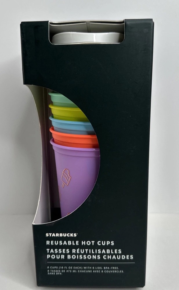 Starbucks 2022 Back to School Emoji Reusable Hot Cup 6-Pack