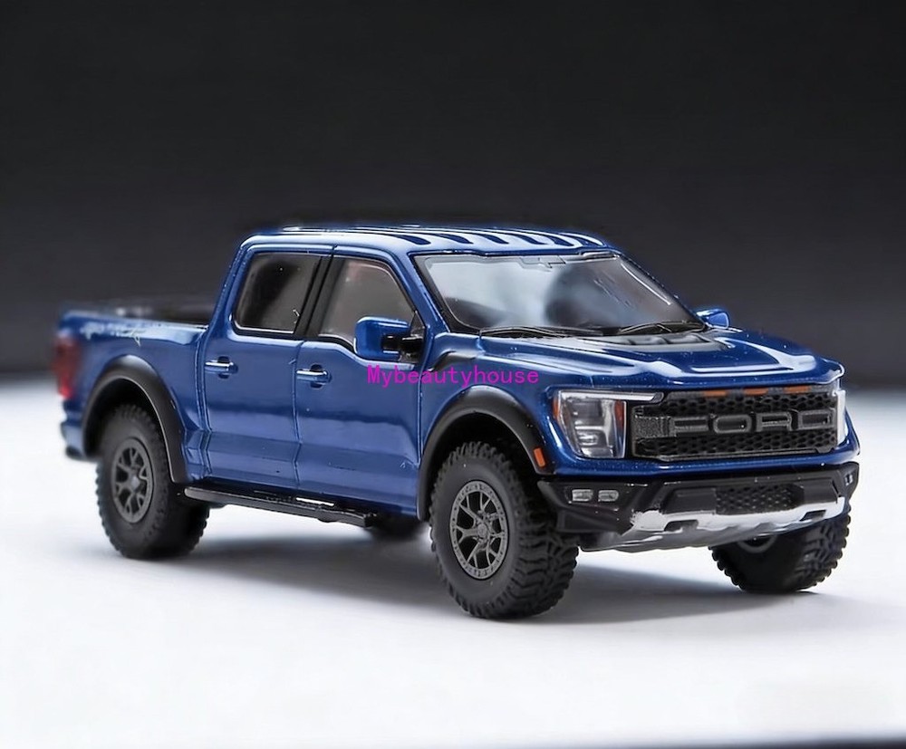 SC 1:64 Blue F150 Raptor Pickup Truck Sports Model Diecast Metal Car