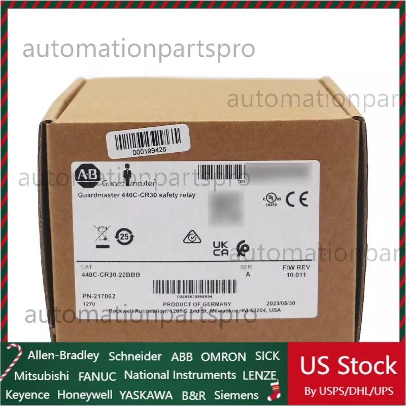 Allen Bradley 440C-CR30-22BBB GuardMaster Safety Relay 24 V US Free Tax