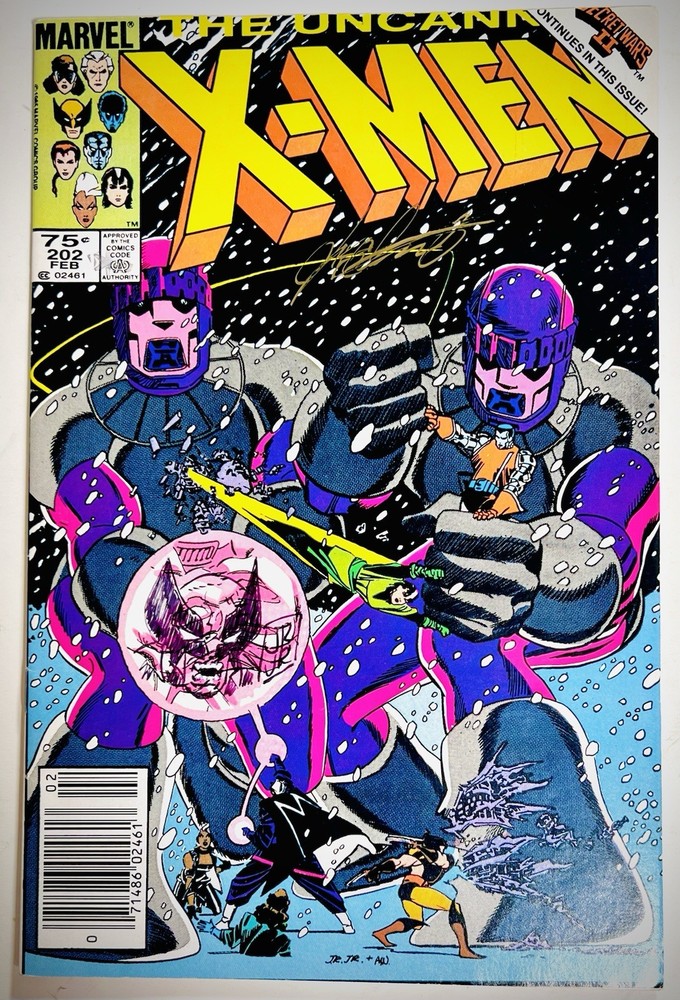 Uncanny X-men 202 Mark Jewellers Insert Romita Jr Remarque Claremont Lee Signed