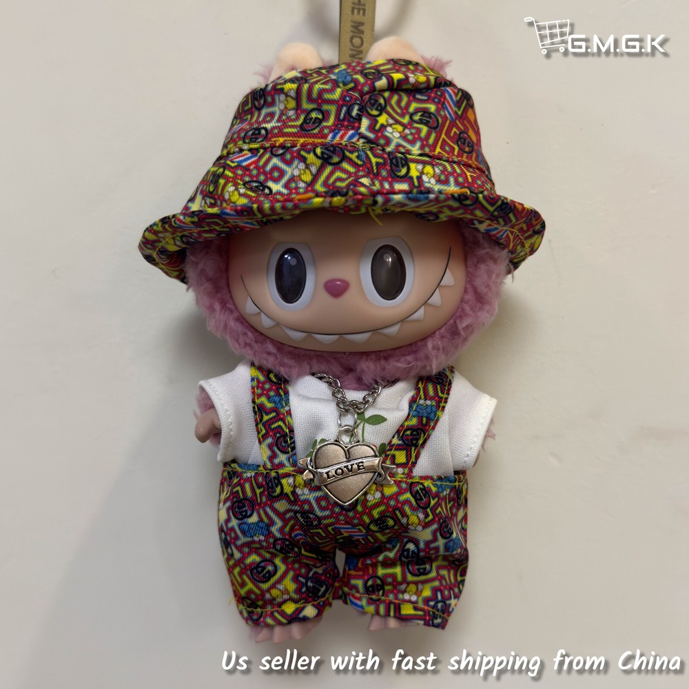 17cm Monsters Plush Doll with Shining GC Outfit Hat and Shoes Handmade Toy