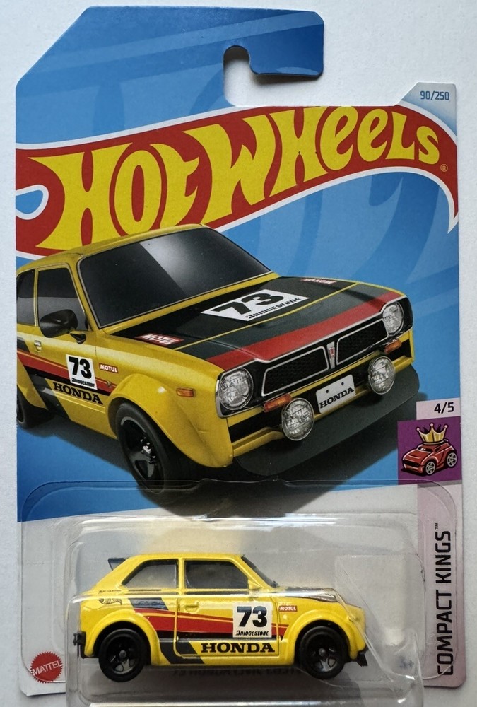 2024 Hot Wheels COMPACT KINGS 4/5 '73 Honda Civic Custom 90/250 (Int. Card)