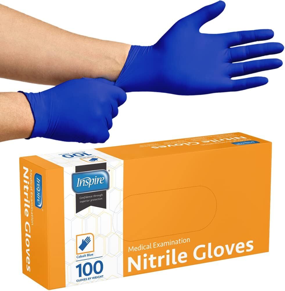Inspire Nitrile Gloves | THE ORIGINAL Quality Stretch Exam Medium