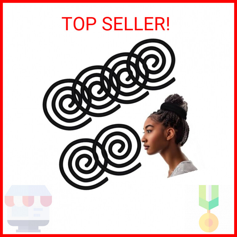 12 Bendable Iron Spiral Lock Hair Ties for Dreadlocks and Long Hair