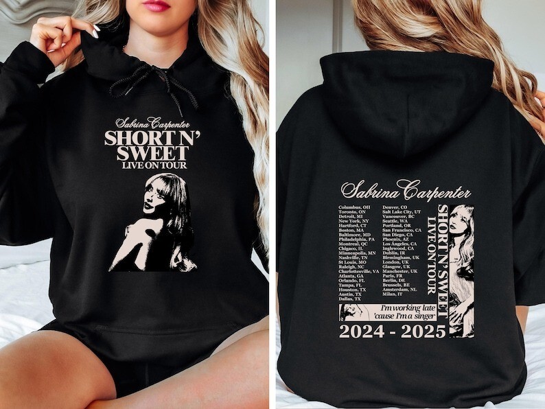 Short N' Sweet Live On Tour Hoodie, Sabrina Carpenter Shirt
