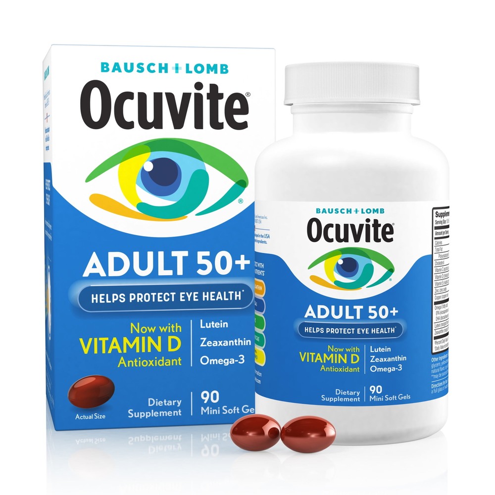 Ocuvite Adult 50 Plus Eye Vitamins & Mineral Supplements, 90 Softgels