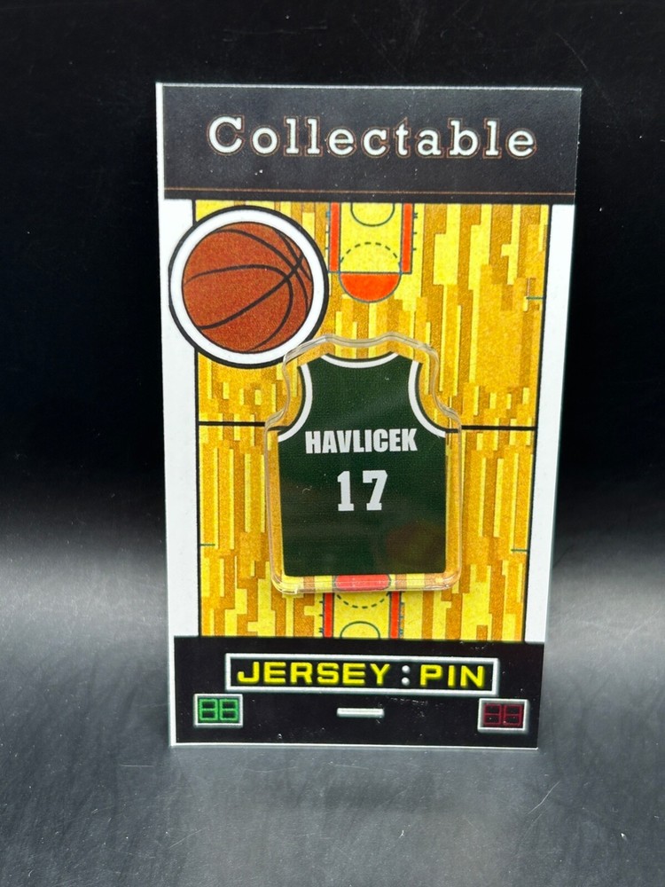Boston Celtics John Havlicek Hondo Jersey Lapel Pin - Vintage C's Collectible