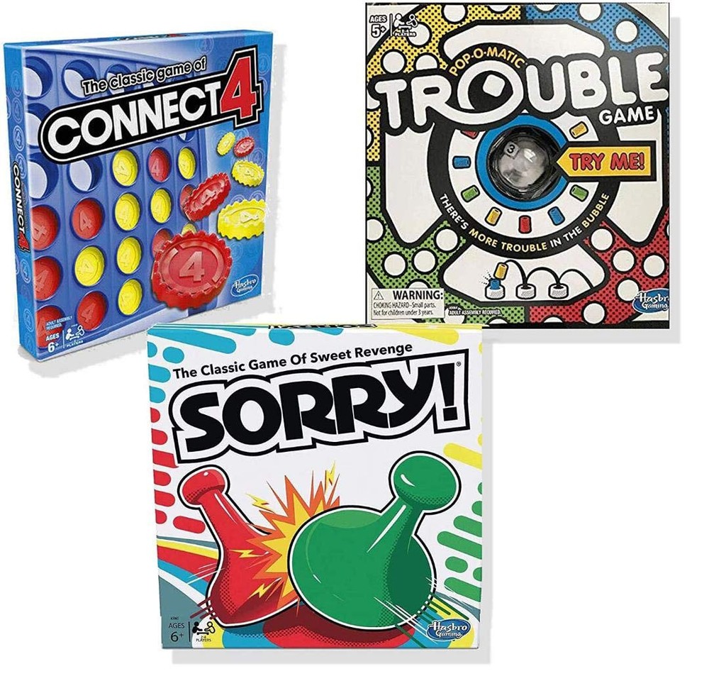 Classic Connect 4, Classic Sorry!, & Classic Trouble [Exclusively Bundled