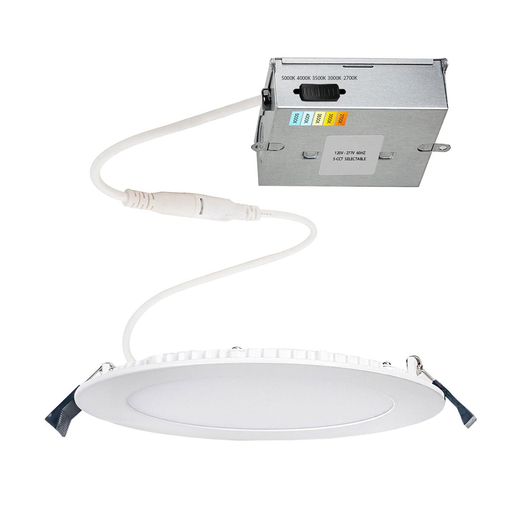 6in LED Round Recessed Light 5 CCT Selectable 2700K-5000K by Lotos
