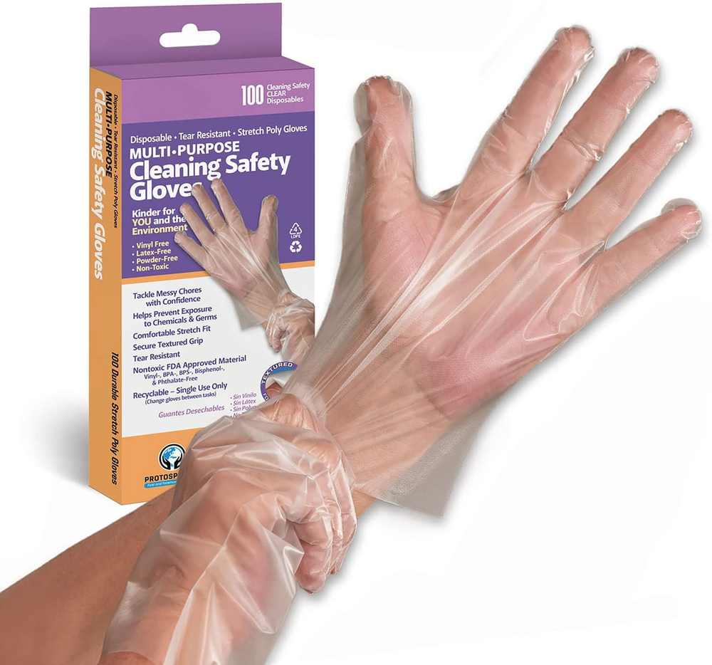 Premium Stretch Cleaning Gloves - Nitrile, Vinyl & Latex Options